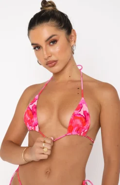 Bikini Tops | White Fox Boutique Golden Hour Bikini Top Rose Et Rouge Print pink
