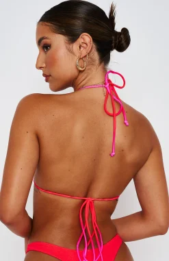 Bikini Tops | White Fox Boutique Golden Hour Bikini Top Strawberry Ombre pink