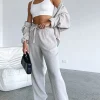 Resort Wear | White Fox Boutique Golden Moment Pants Moon grey