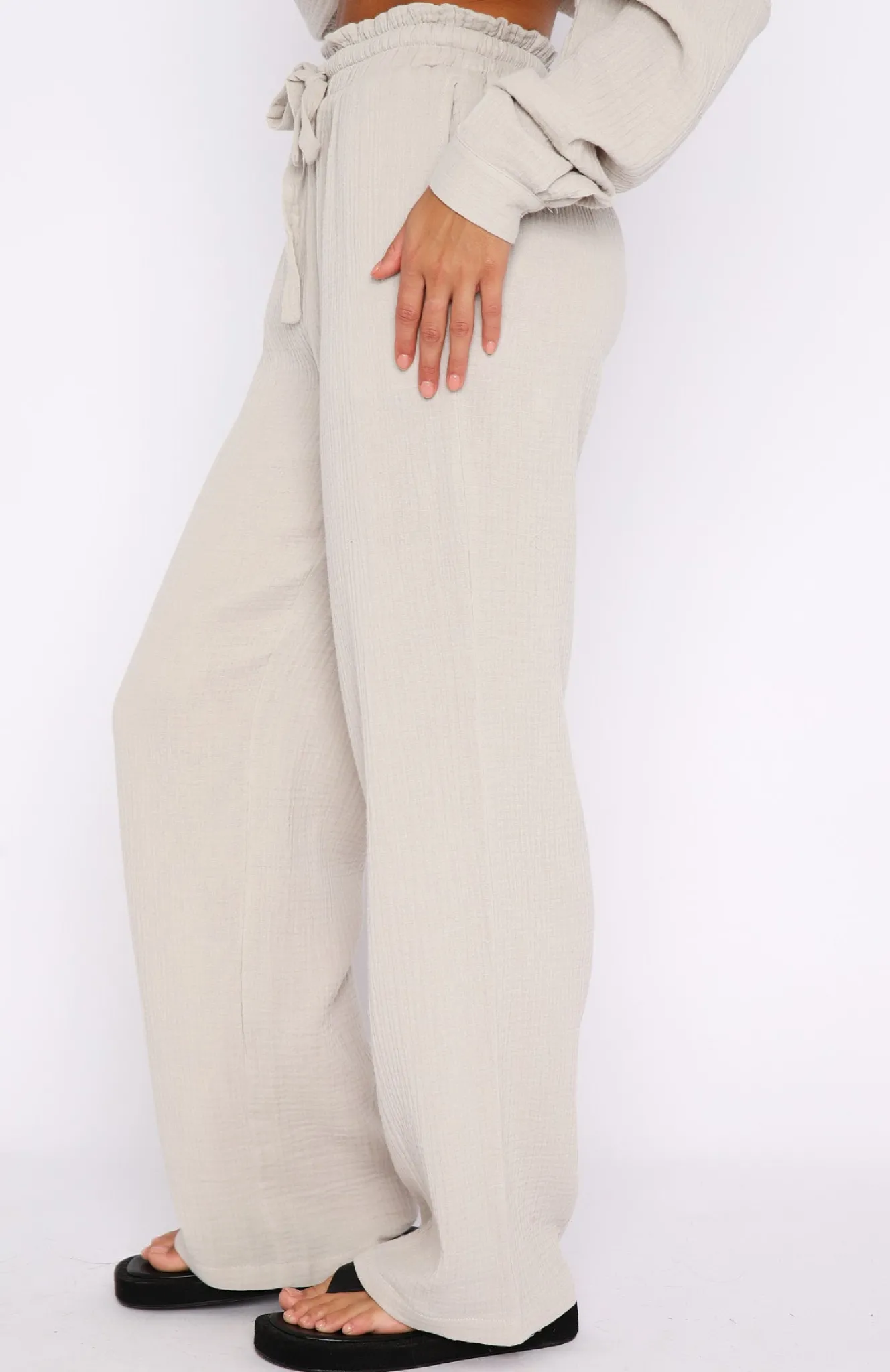 Resort Wear | White Fox Boutique Golden Moment Pants Moon grey