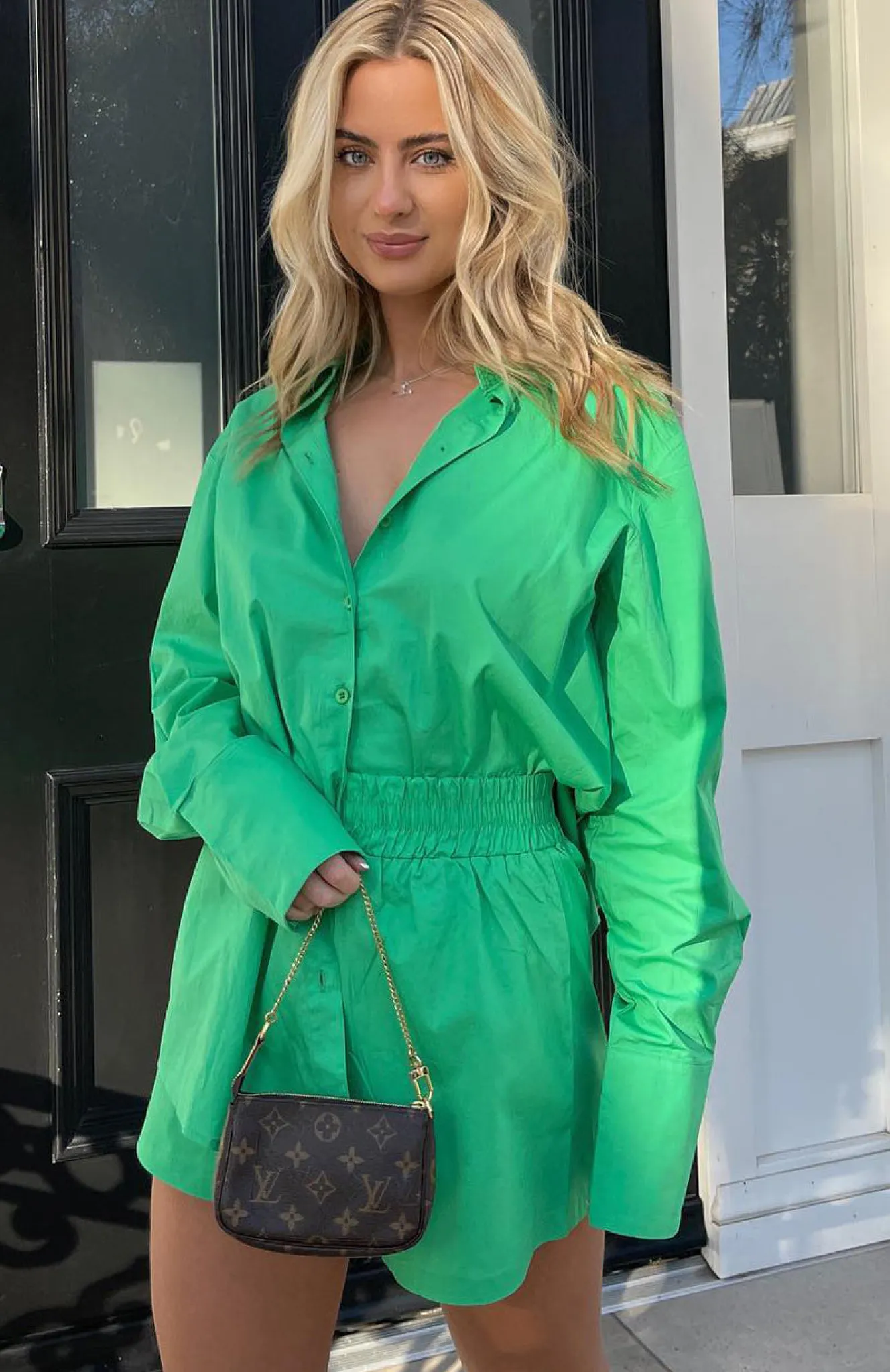 Shorts | White Fox Boutique Golden Sunset Shorts green