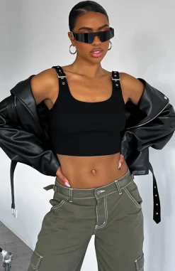 Shirts & Blouses | White Fox Boutique Good Choices Ribbed Crop black