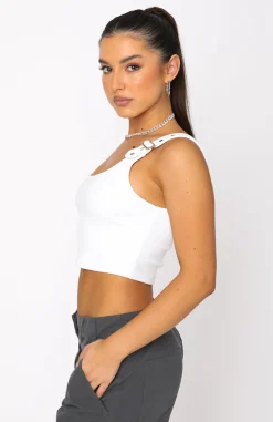 Shirts & Blouses | White Fox Boutique Good Choices Ribbed Crop white