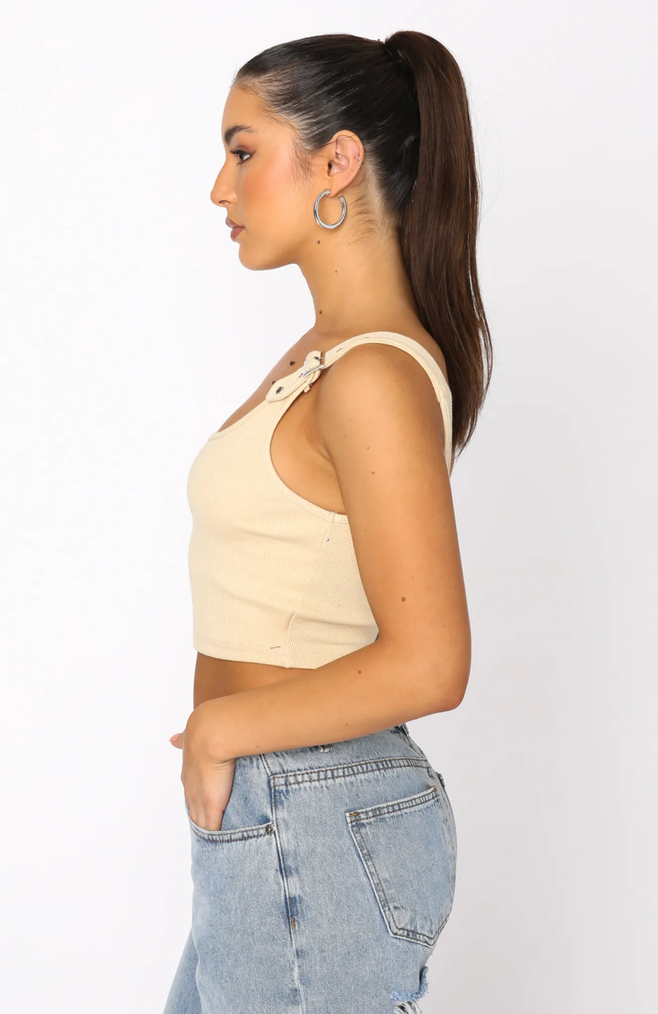 Shirts & Blouses | White Fox Boutique Good Choices Ribbed Crop Oatmeal nude