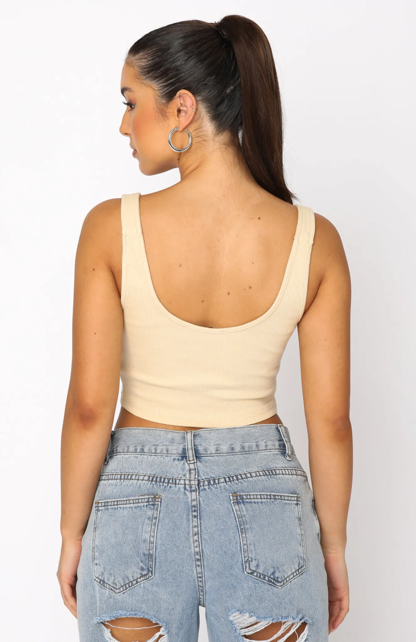 Shirts & Blouses | White Fox Boutique Good Choices Ribbed Crop Oatmeal nude