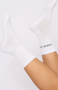 Restocked | White Fox Boutique Good To Go Socks white