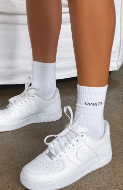 Restocked | White Fox Boutique Good To Go Socks white