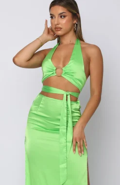 Shirts & Blouses | White Fox Boutique Got Game Crop green