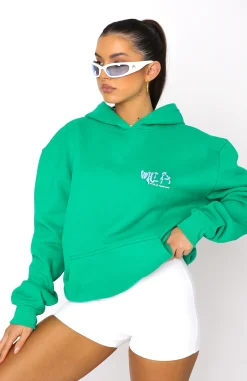 Jackets & Blazers | White Fox Boutique Happy Place Hoodie green