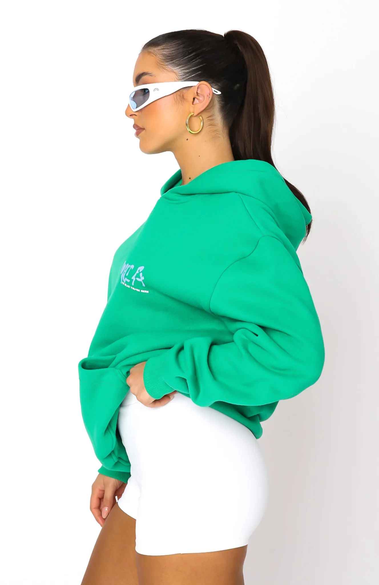 Jackets & Blazers | White Fox Boutique Happy Place Hoodie green