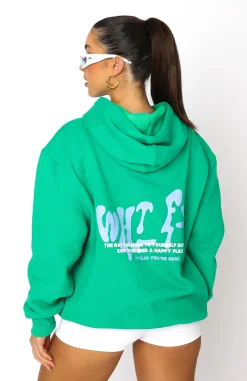 Jackets & Blazers | White Fox Boutique Happy Place Hoodie green