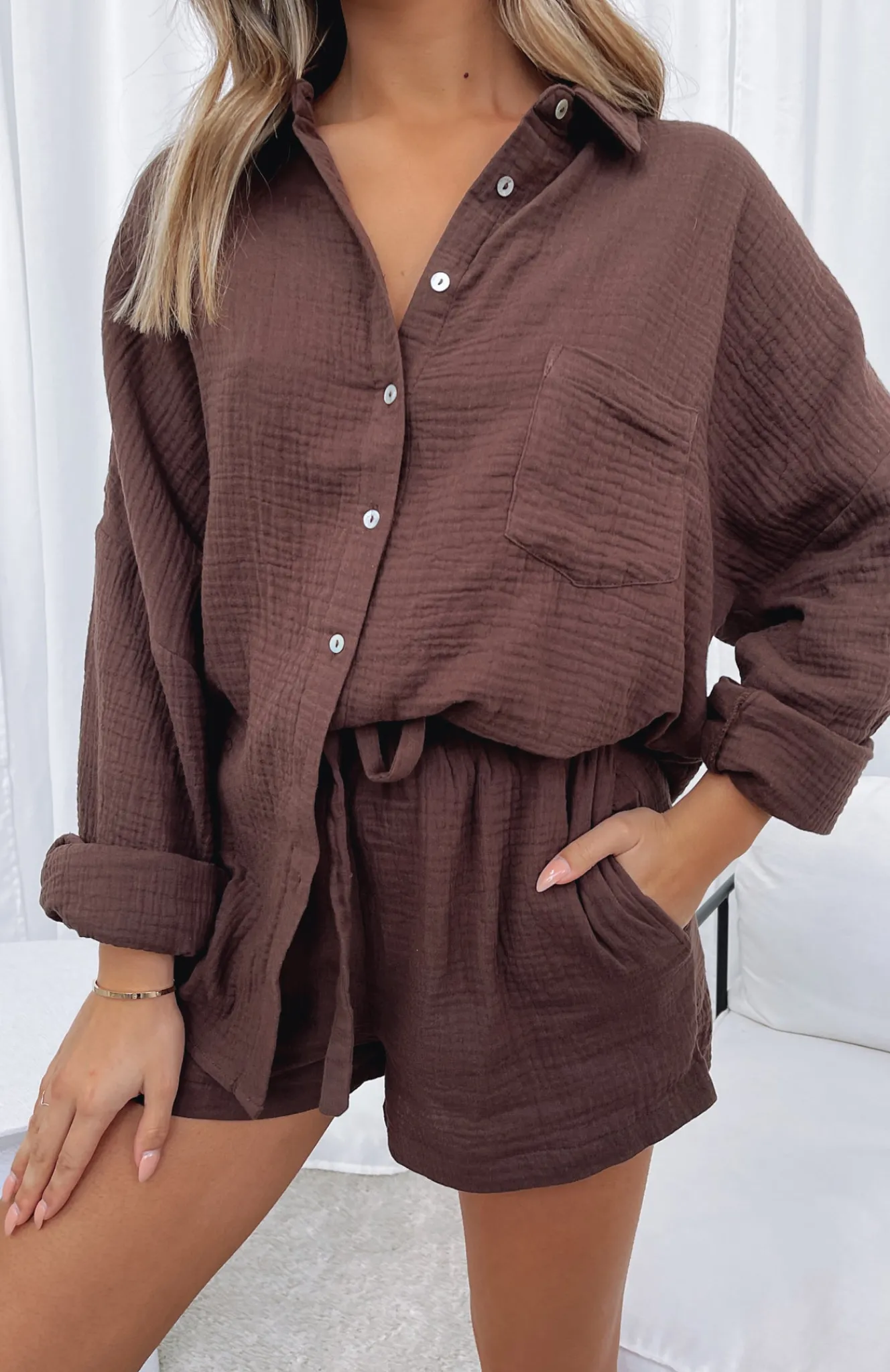 Shorts | White Fox Boutique Hard To Handle Shorts Chocolate brown