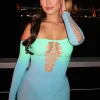 Long Sleeve Dresses | White Fox Boutique Hate To Say Long Sleeve Mini Dress Lime Gradient green
