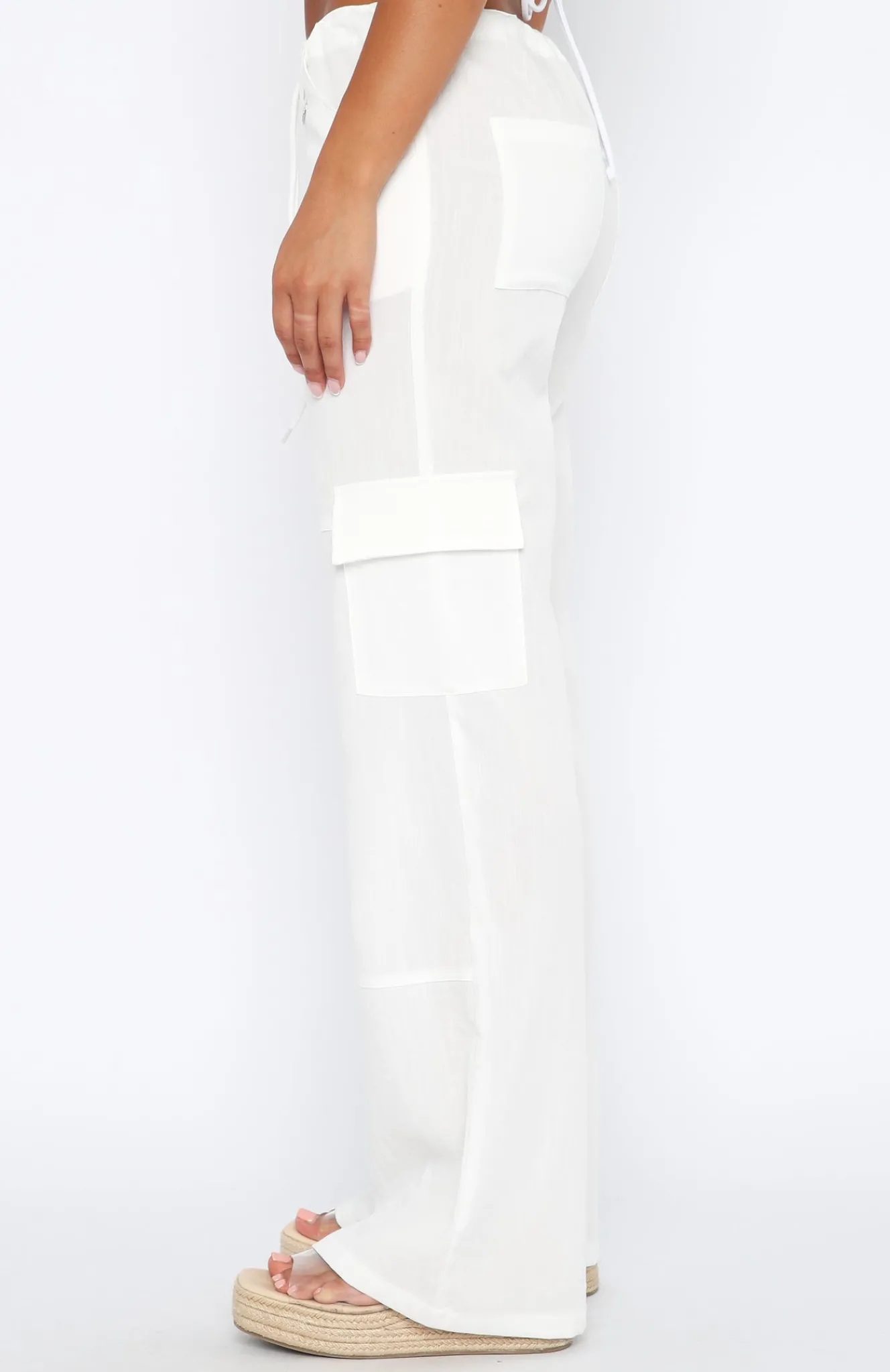 Pants | White Fox Boutique Headsprung Cargo Pants white