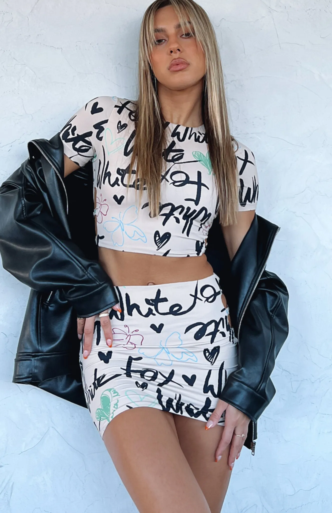 Shirts & Blouses | White Fox Boutique Heart Holder Crop Latte Sketch nude