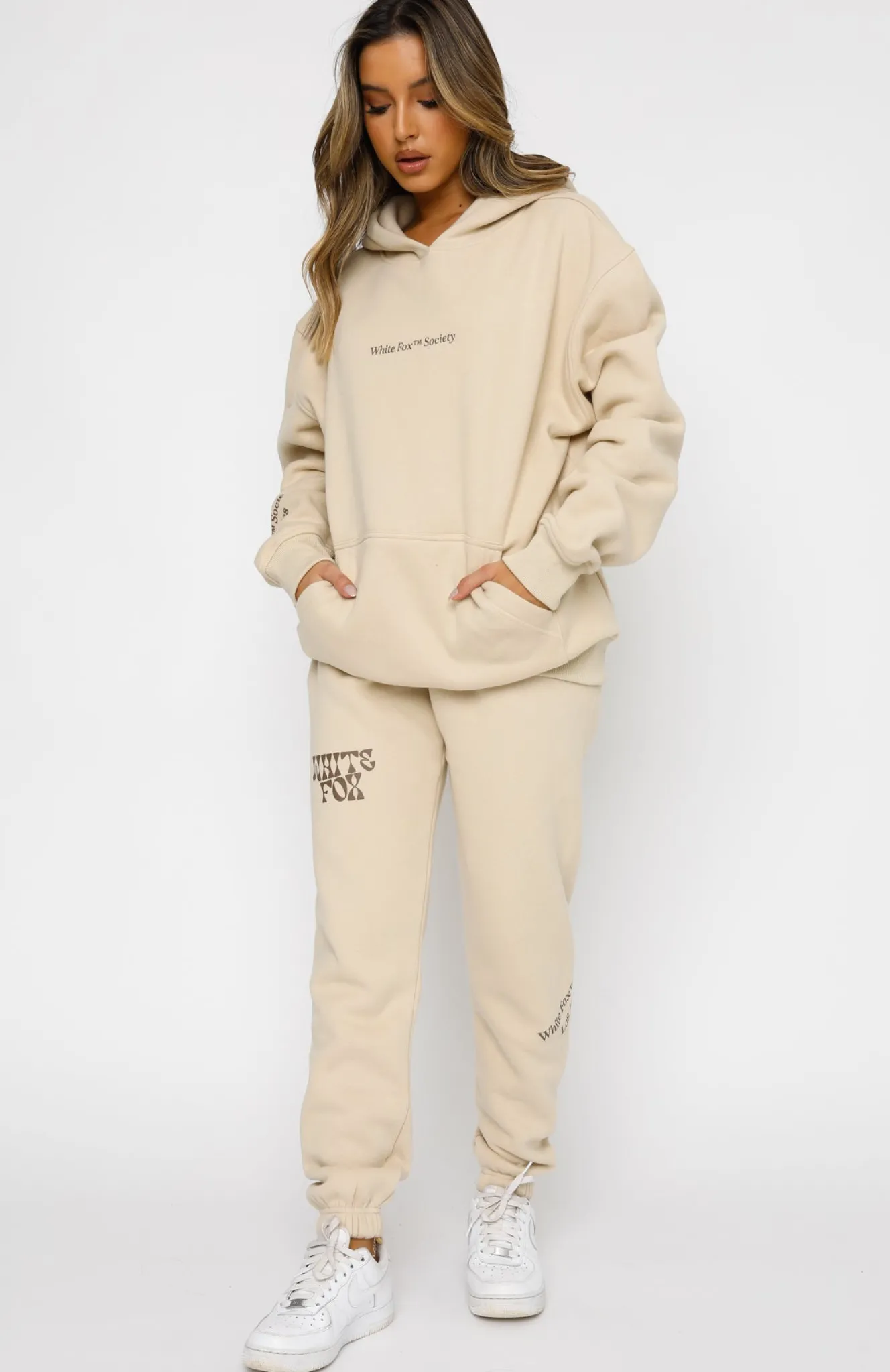 Jackets & Blazers | White Fox Boutique Heartbreak Hotel Hoodie Sand nude