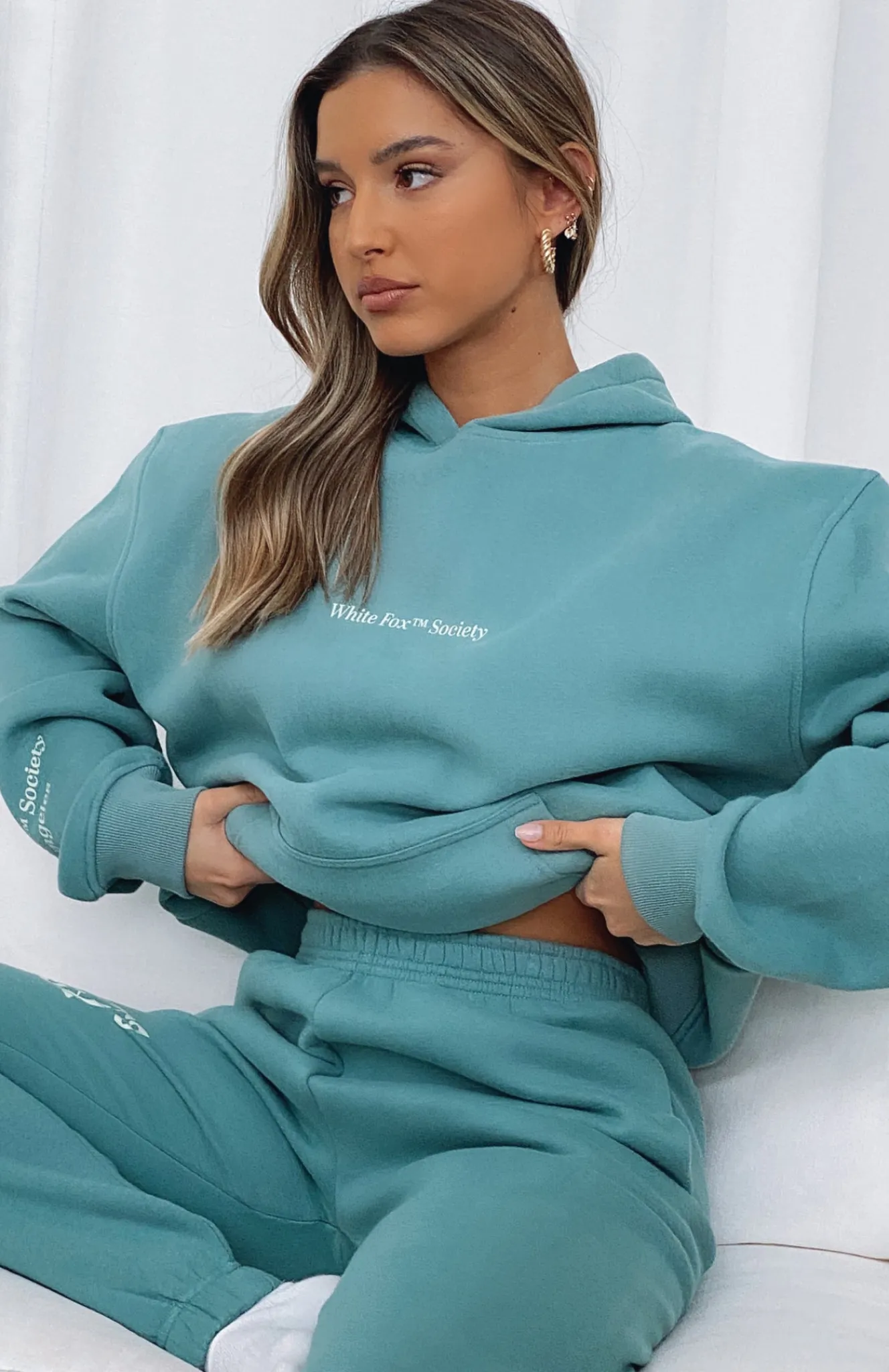 Jackets & Blazers | White Fox Boutique Heartbreak Hotel Hoodie Teal green