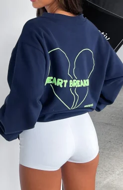 Jackets & Blazers | White Fox Boutique Heartbreak Oversized Sweater Navy blue