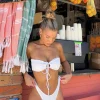 Bikini Tops | White Fox Boutique Hello Sunshine Bandeau Bikini Top white