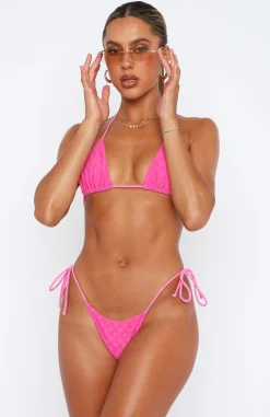 Bikini Bottoms | White Fox Boutique Here Comes The Sun Bottoms Terry pink