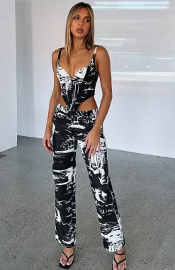 Pants | White Fox Boutique Here To Stay Pants Dice black