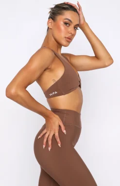 Sports Bras & Crops | White Fox Boutique High Definition Sports Bra Chocolate brown