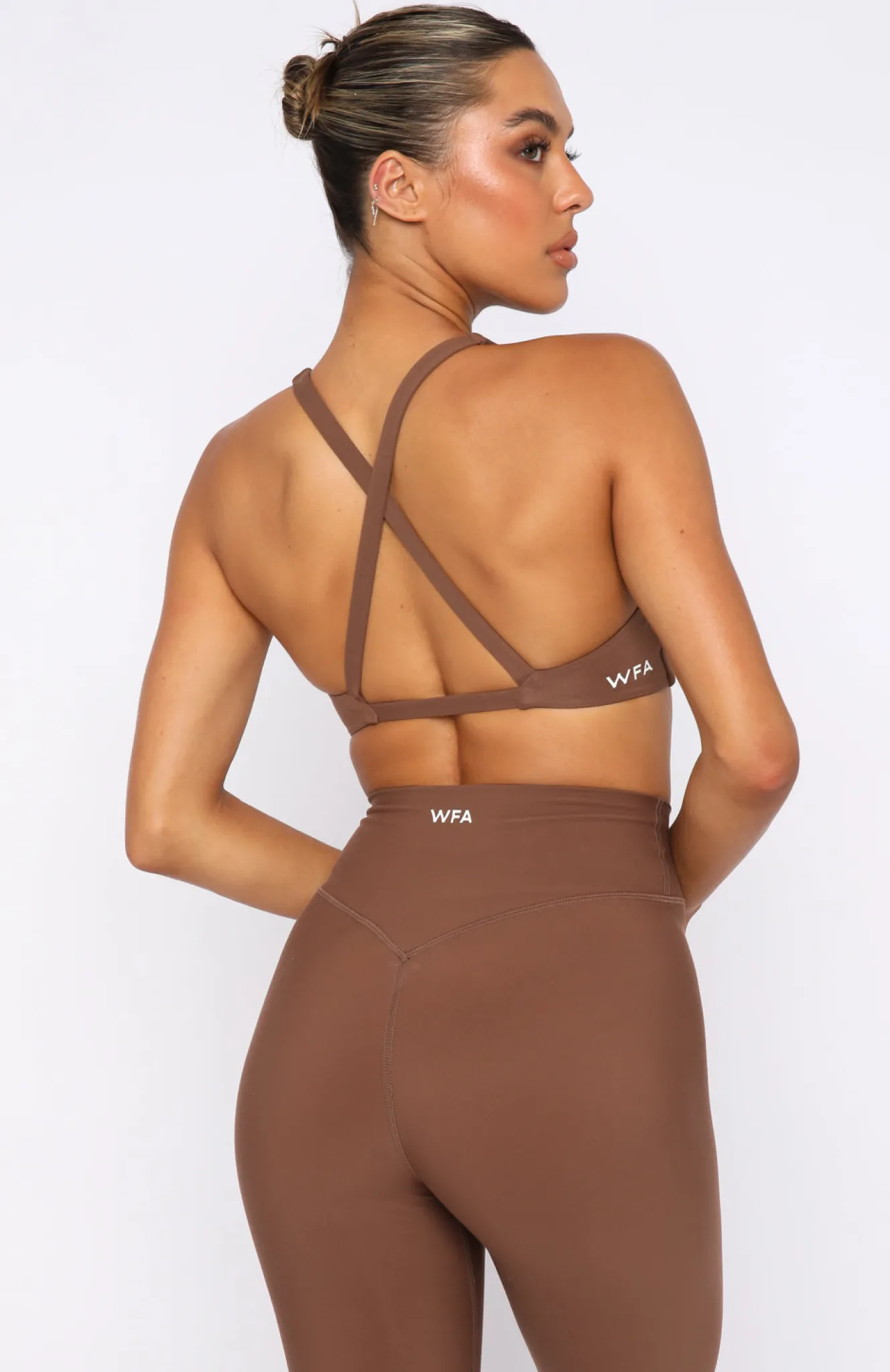 Sports Bras & Crops | White Fox Boutique High Definition Sports Bra Chocolate brown
