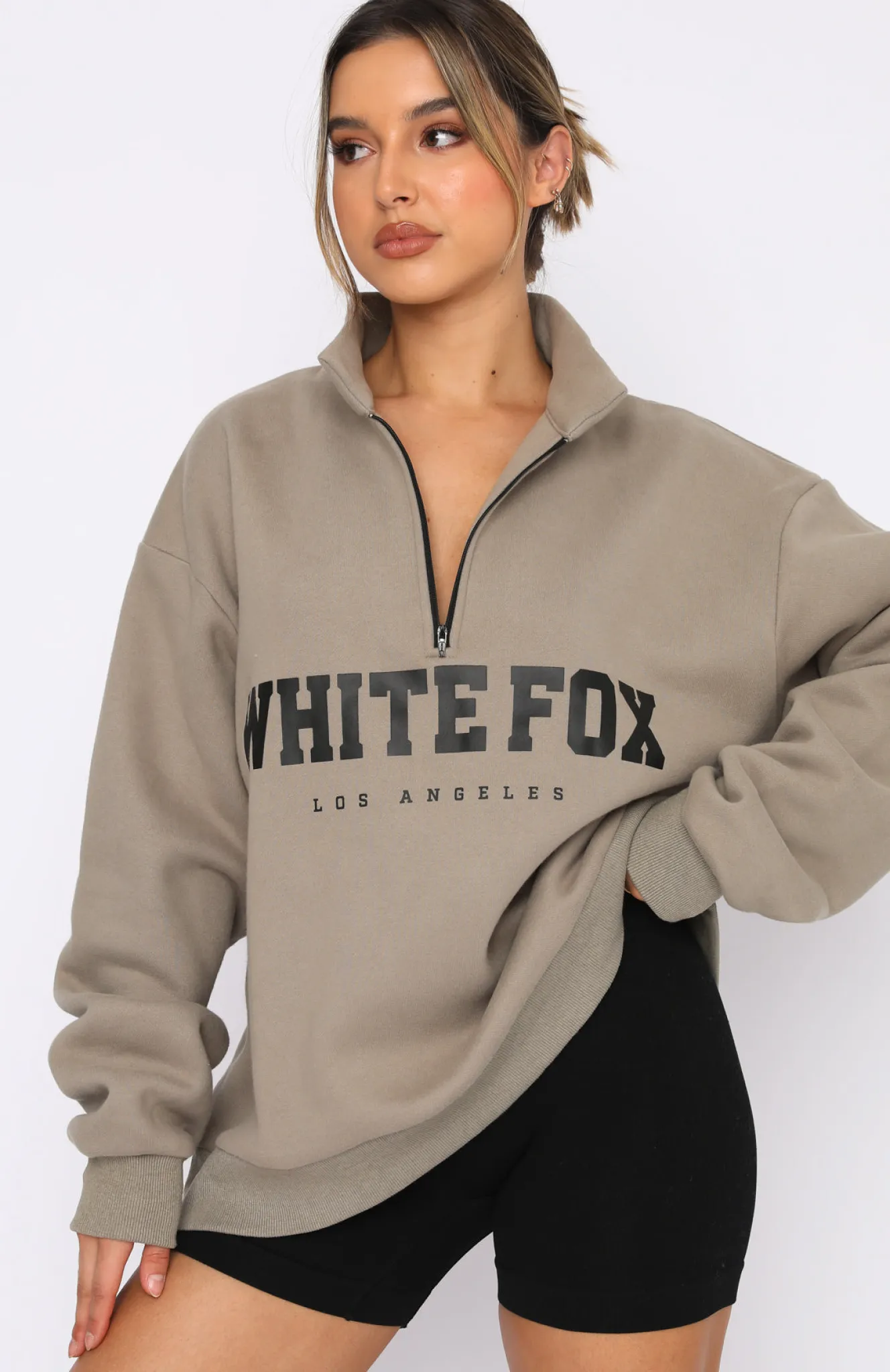 Jackets & Blazers | White Fox Boutique High Standard Zip Front Sweater Mocha brown