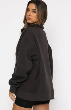 Jackets & Blazers | White Fox Boutique High Standard Zip Front Sweater Shadow grey