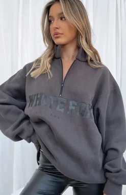 Jackets & Blazers | White Fox Boutique High Standard Zip Front Sweater Shadow grey