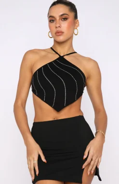 Shirts & Blouses | White Fox Boutique High Temptation Crop black