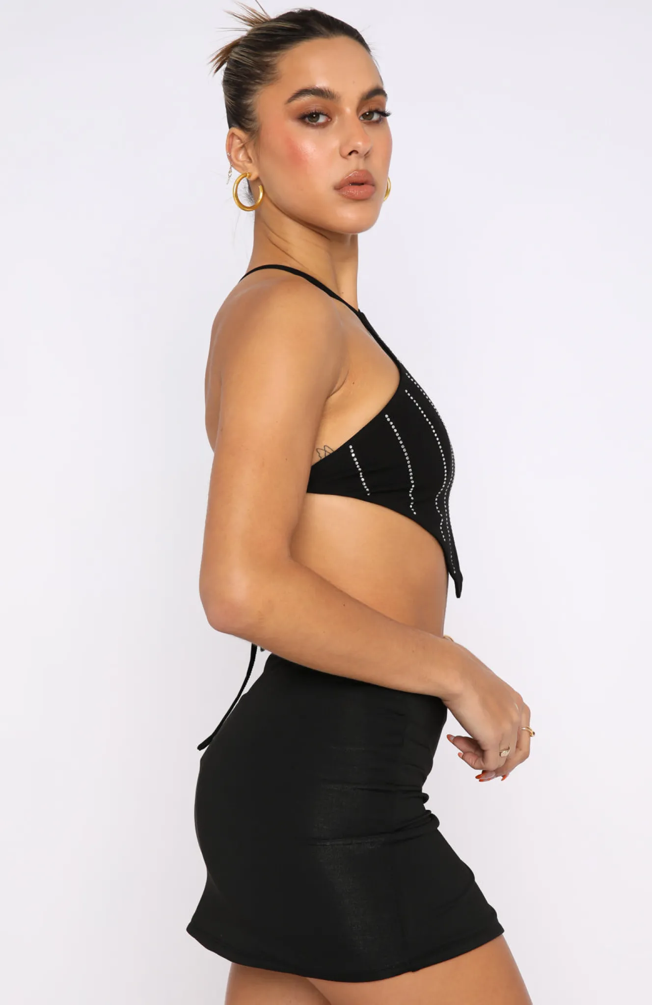 Shirts & Blouses | White Fox Boutique High Temptation Crop black