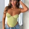 Shirts & Blouses | White Fox Boutique Hold On To You Bustier Matcha green