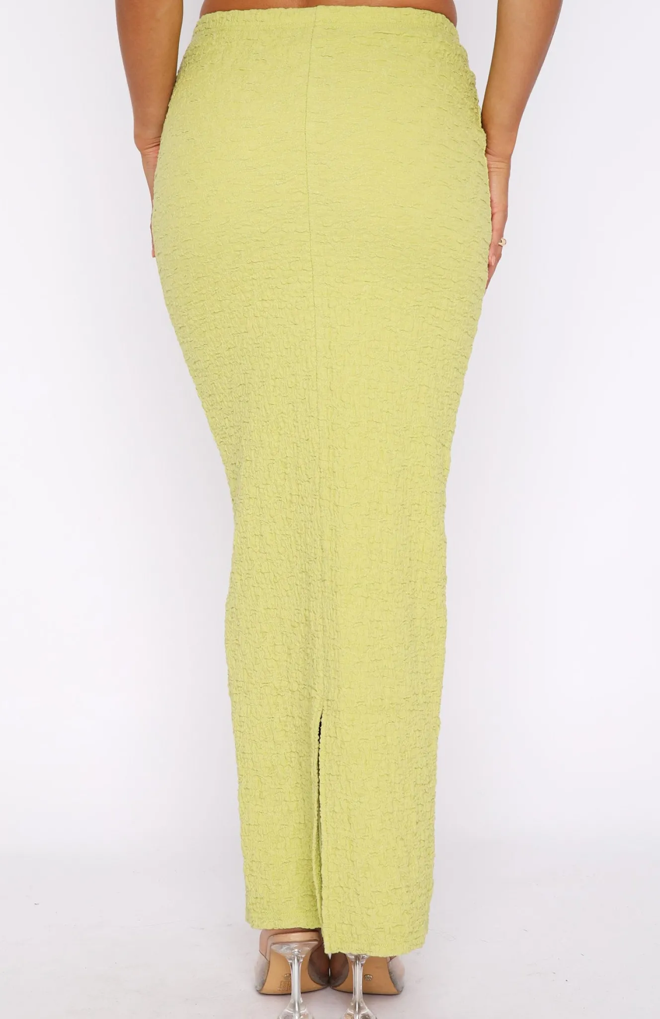 Restocked | White Fox Boutique Home Run Maxi Skirt Matcha green