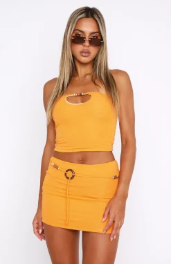 Shirts & Blouses | White Fox Boutique How Would You Feel Crop Mango orange