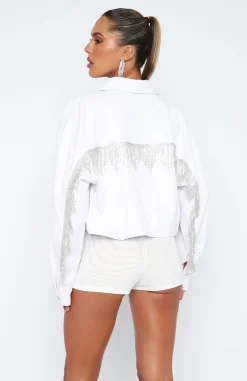 Jackets & Blazers | White Fox Boutique How You Played Me Denim Jacket white