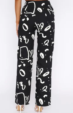 Pants | White Fox Boutique If Only You Knew Pants Scribble black
