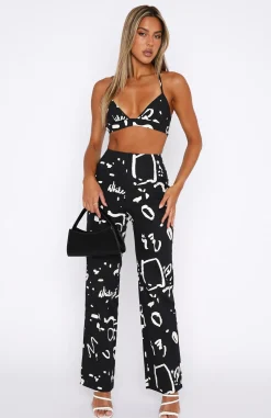 Pants | White Fox Boutique If Only You Knew Pants Scribble black