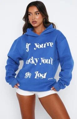 Jackets & Blazers | White Fox Boutique If You're Lucky Oversized Hoodie Electric blue