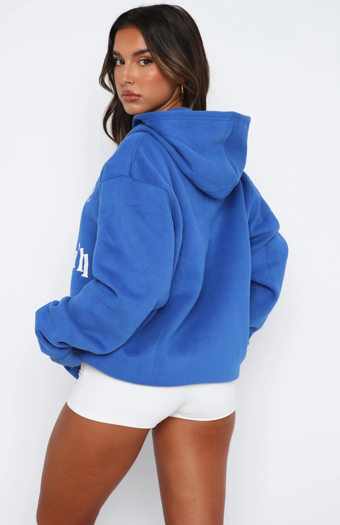 Jackets & Blazers | White Fox Boutique If You're Lucky Oversized Hoodie Electric blue