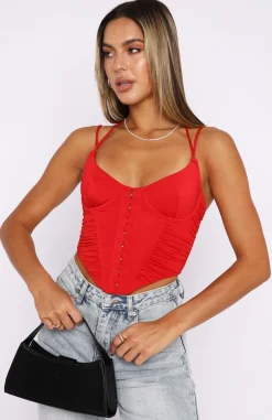 Shirts & Blouses | White Fox Boutique Imagine Bustier red
