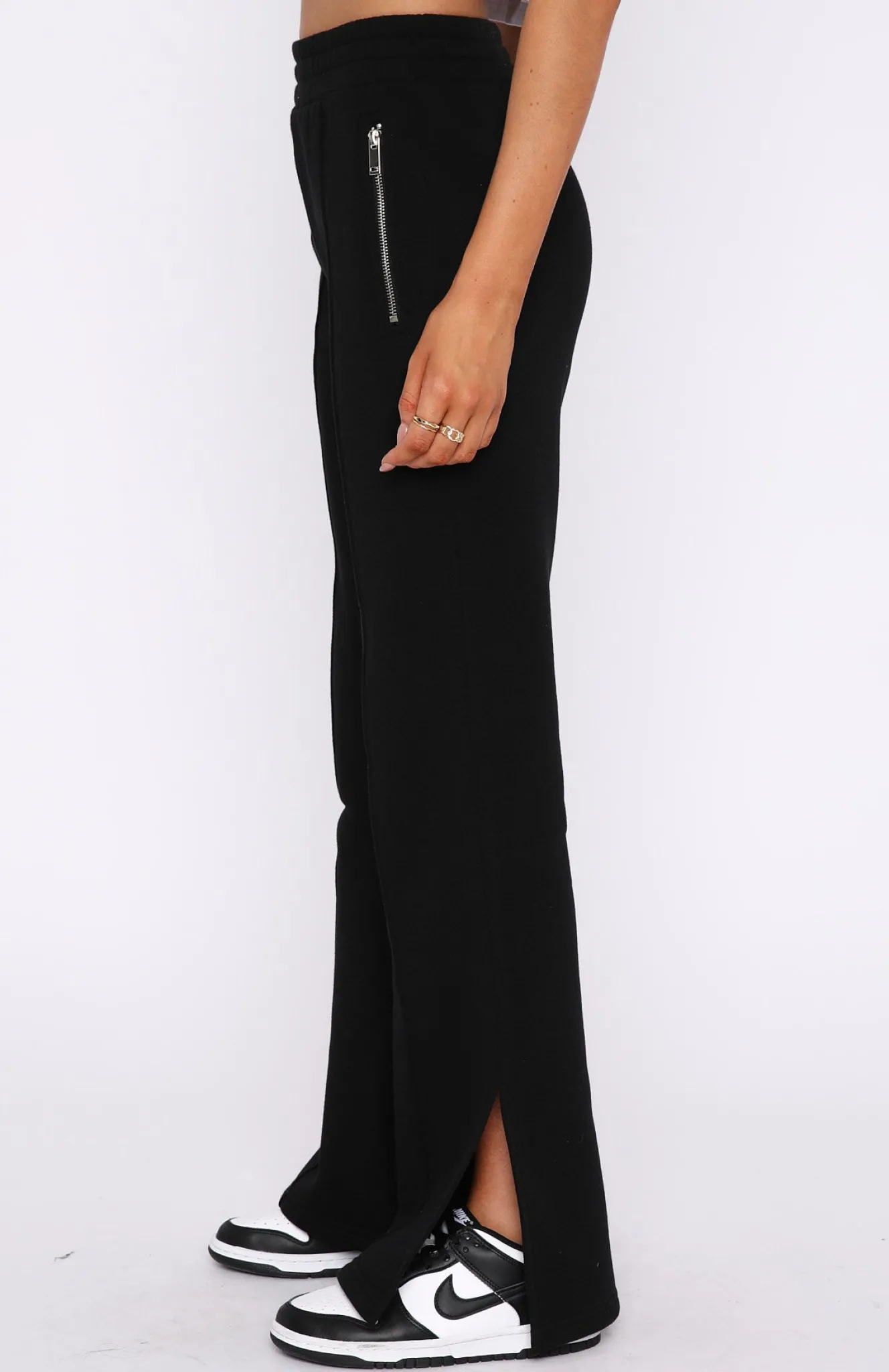 Sweatpants | White Fox Boutique In Another Life Sweatpants black