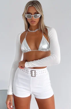 Shorts | White Fox Boutique In Focus Mini Shorts white