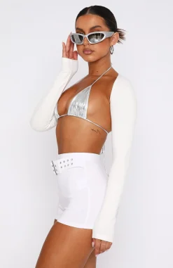 Shorts | White Fox Boutique In Focus Mini Shorts white