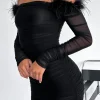 Long Sleeve Dresses | White Fox Boutique In The Night Mini Dress black