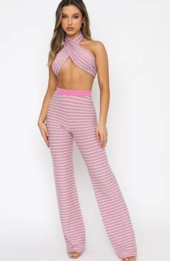 Shirts & Blouses | White Fox Boutique In The Shade Crop Stripe pink