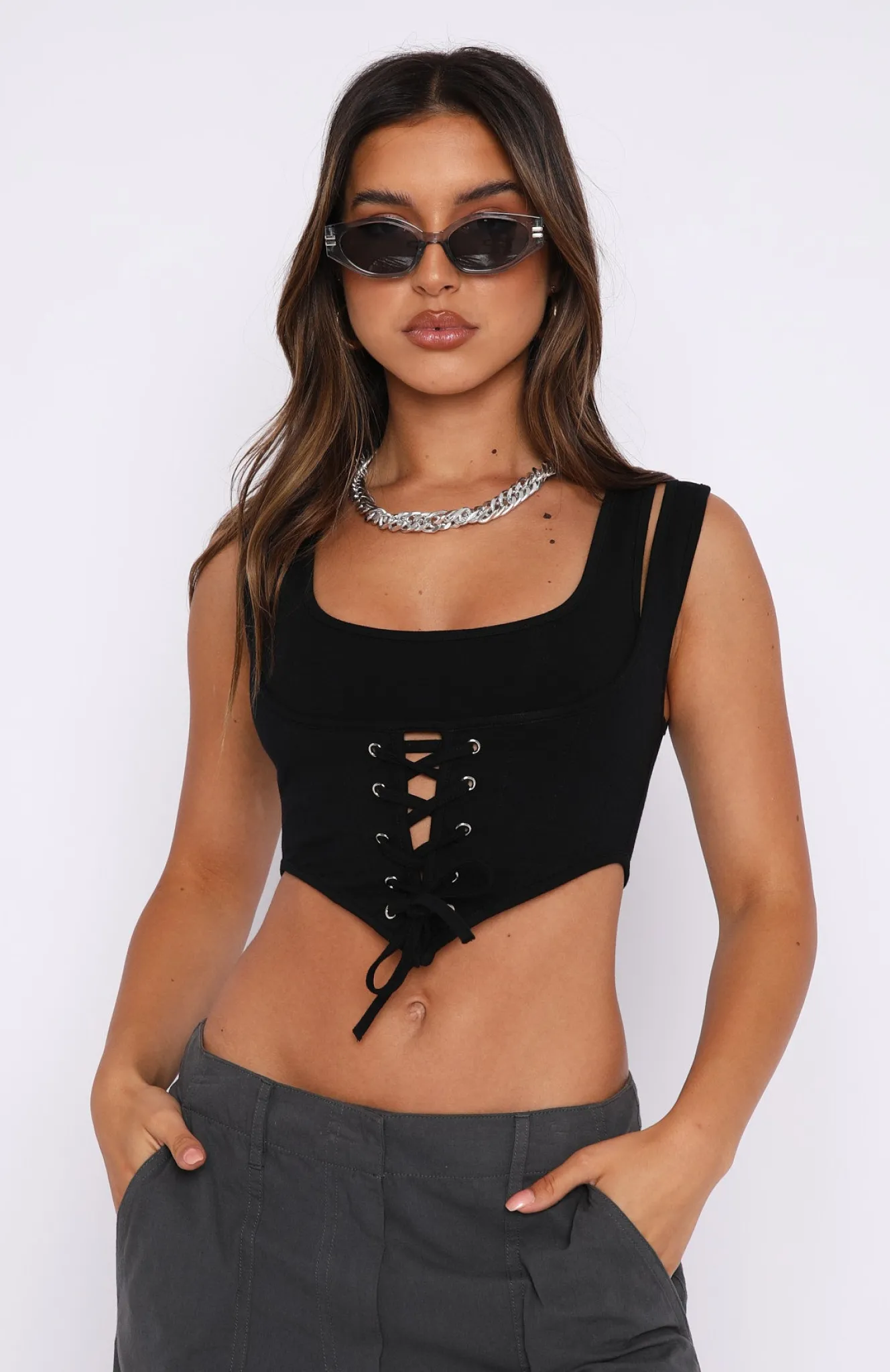 Shirts & Blouses | White Fox Boutique In Two Minds Crop black