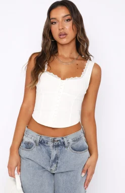 Shirts & Blouses | White Fox Boutique Into You Bustier white
