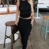 Restocked | White Fox Boutique Invites Only Maxi Skirt black