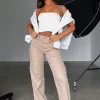 Pants | White Fox Boutique Is There Someone Else Cargo Pants Beige nude